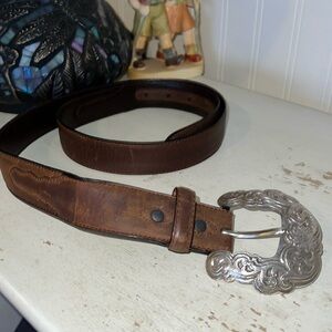 Resistol leather belt & buckle
